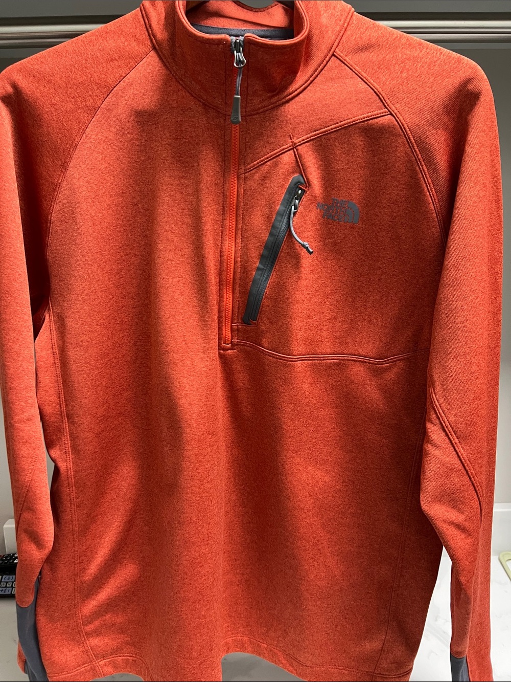 The North Face Men's Burnt Orange Half-Zip Fleece Pullover
